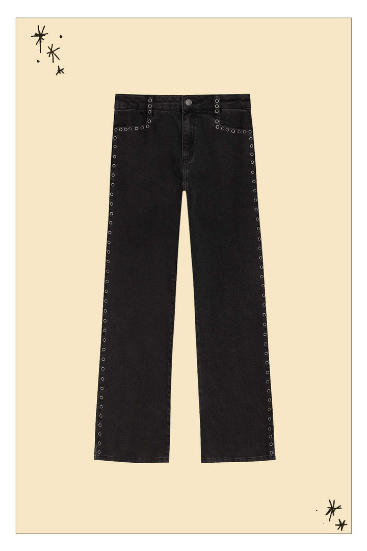 JEANS RECTOS EYELETS