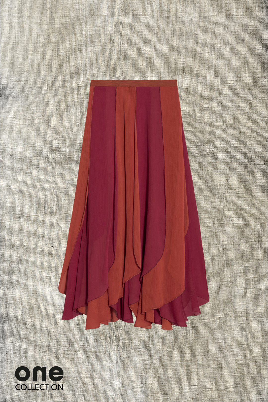 CARLA CONTRAST MIDI SKIRT