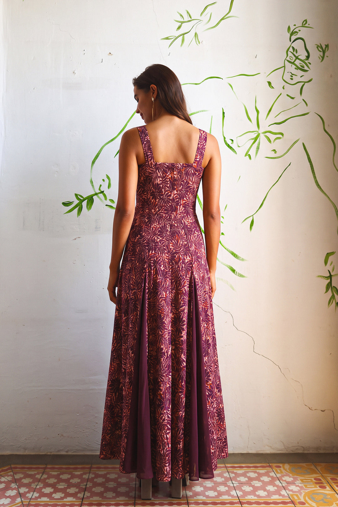 ADELA GODET MIDI DRESS