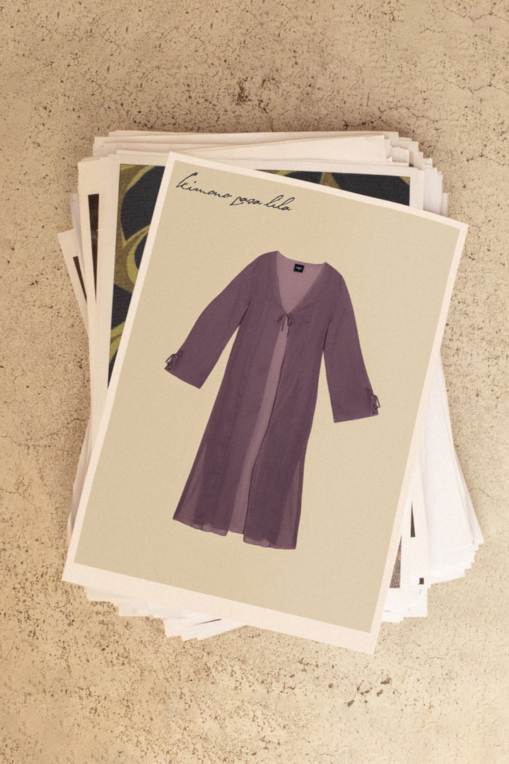 KIMONO LARGO GASA LAZOS