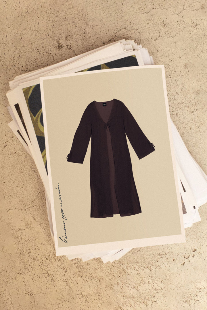 KIMONO LARGO GASA LAZOS