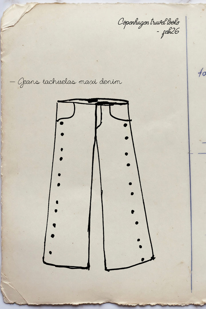 CALÇAS DE ganga MAXI COM TACHAS
