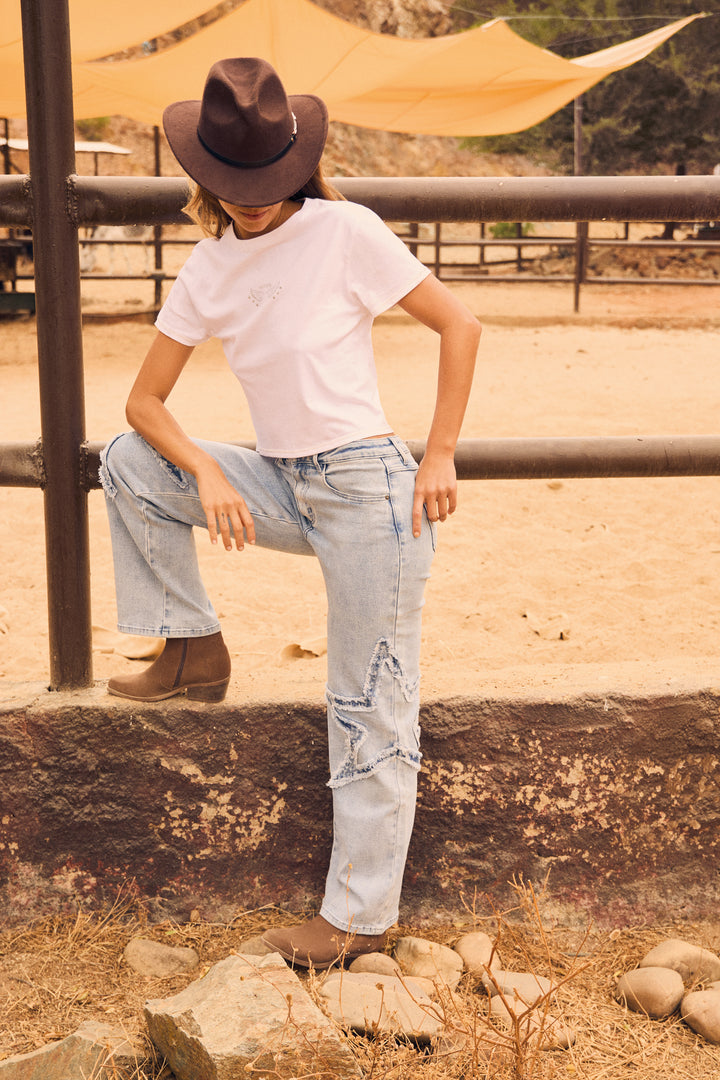 JEANS ESTRELLAS DESFLECADAS