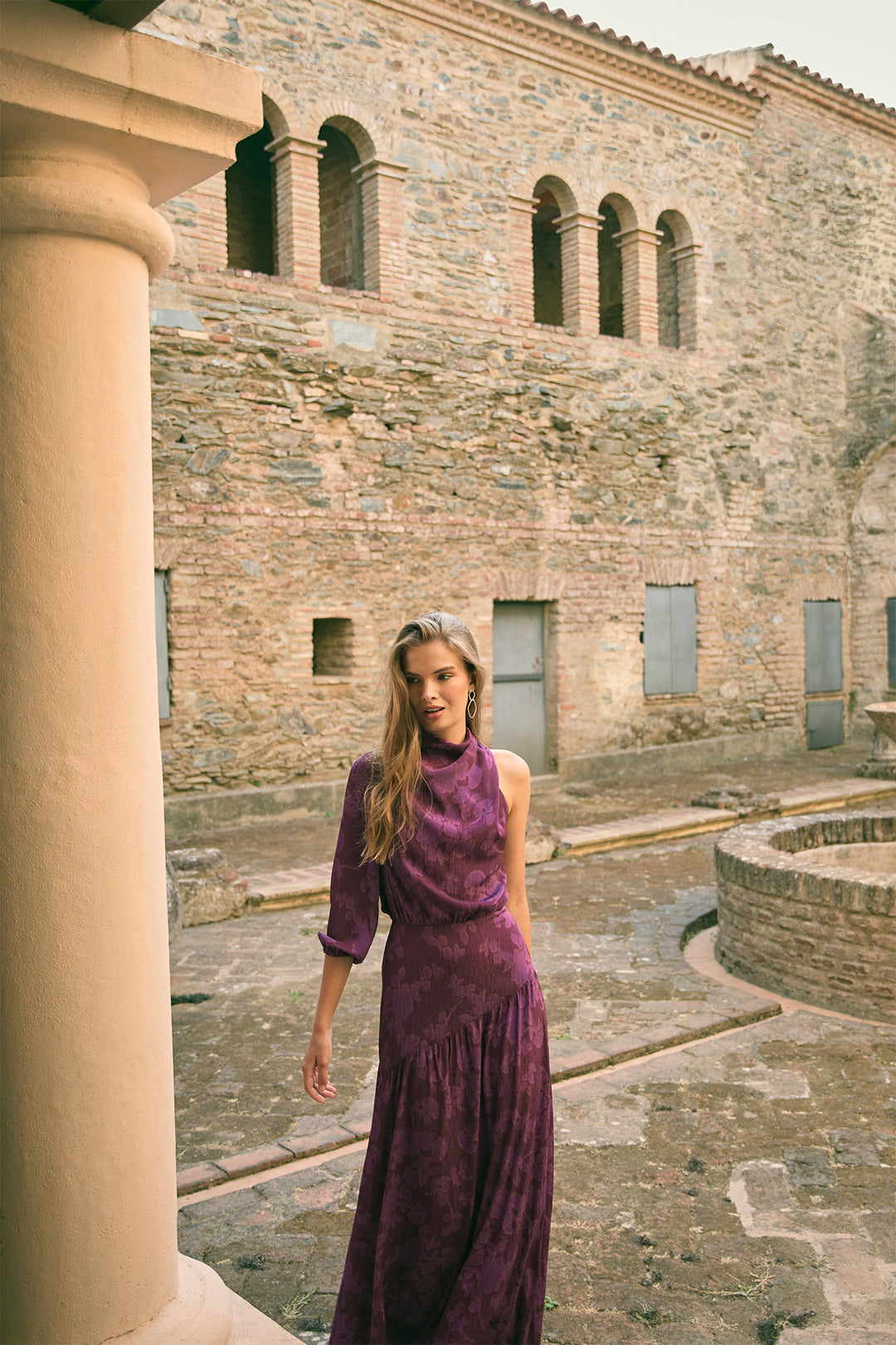 FLAVEA ASYMMETRIC MIDI DRESS