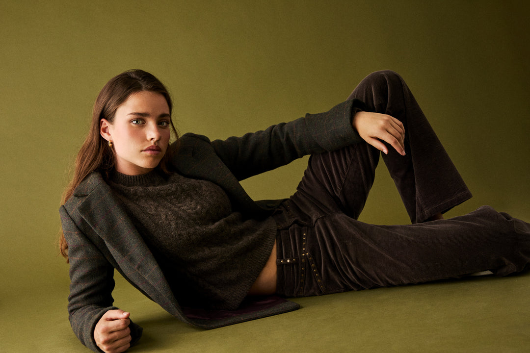 CHECKED BLAZER WITH WOOL