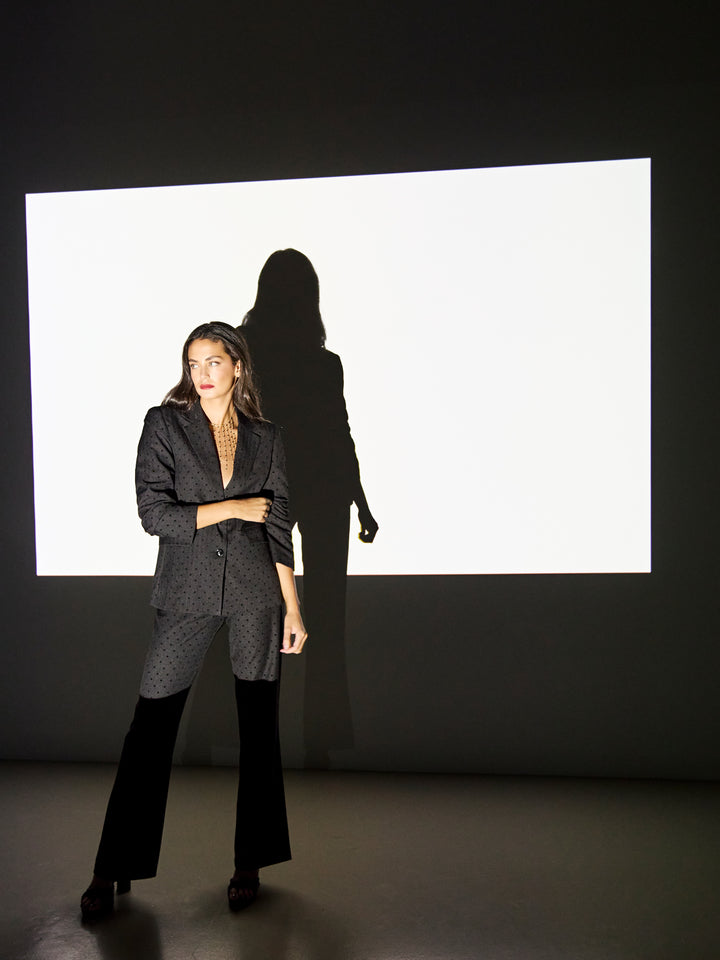 BLAZER ESPIGA PRINT TERCIOPELO