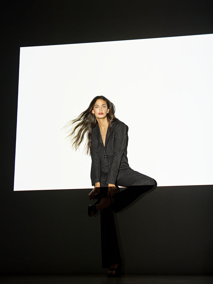 BLAZER ESPIGA PRINT TERCIOPELO