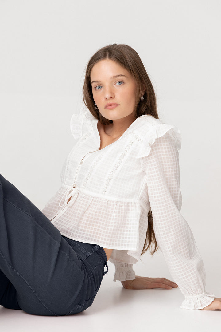 CALÇAS DE ganga CULOTTE BÁSICA COM COSTURAS