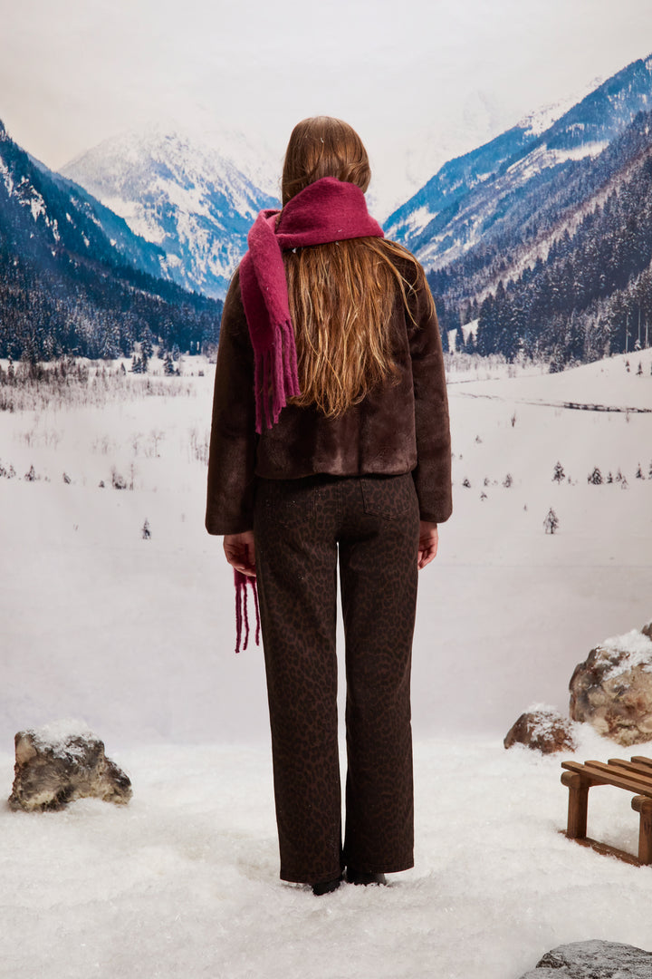 FUR JACKET WITH COLLAR