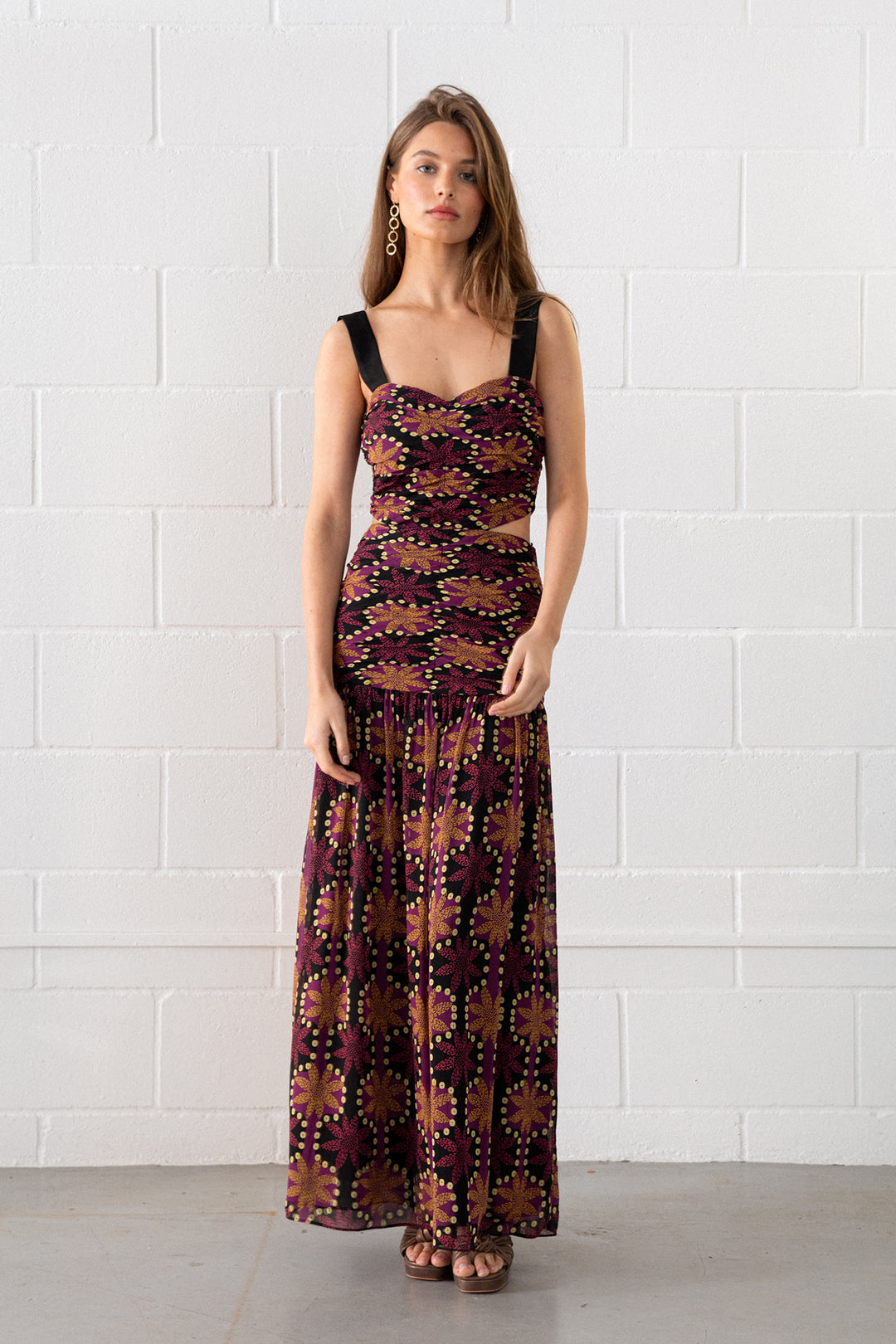 MAURA CUT-OUT MIDI DRESS