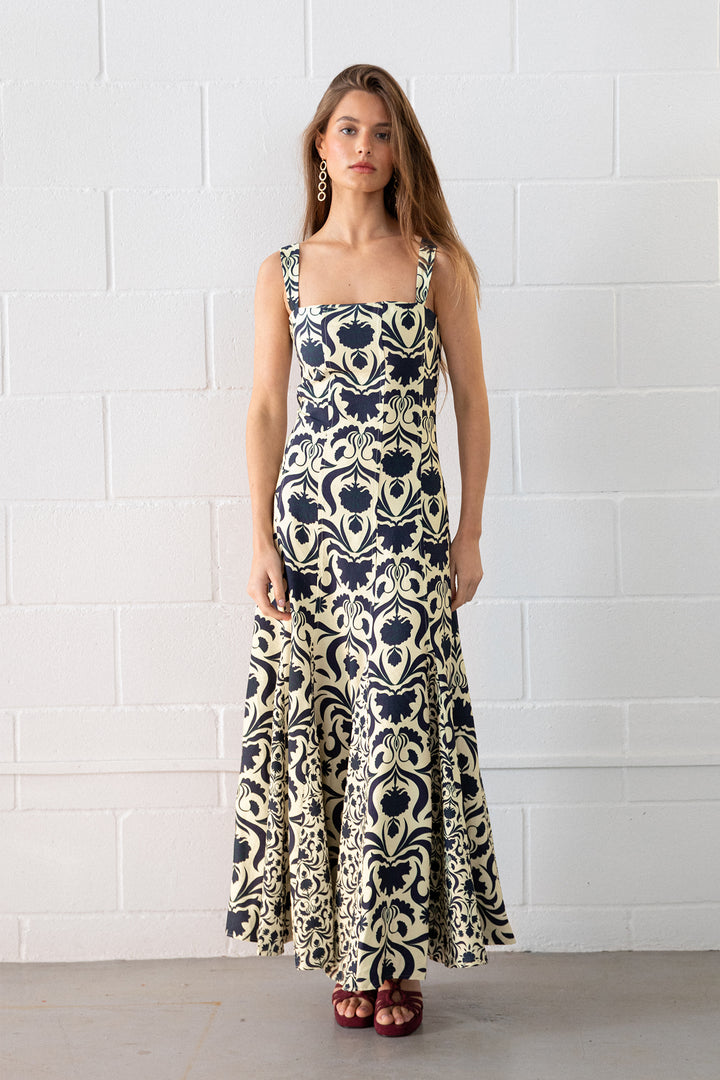 GODETS ROMINA MIDI DRESS