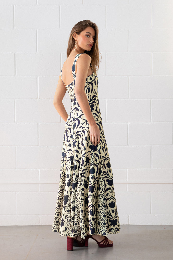 GODETS ROMINA MIDI DRESS