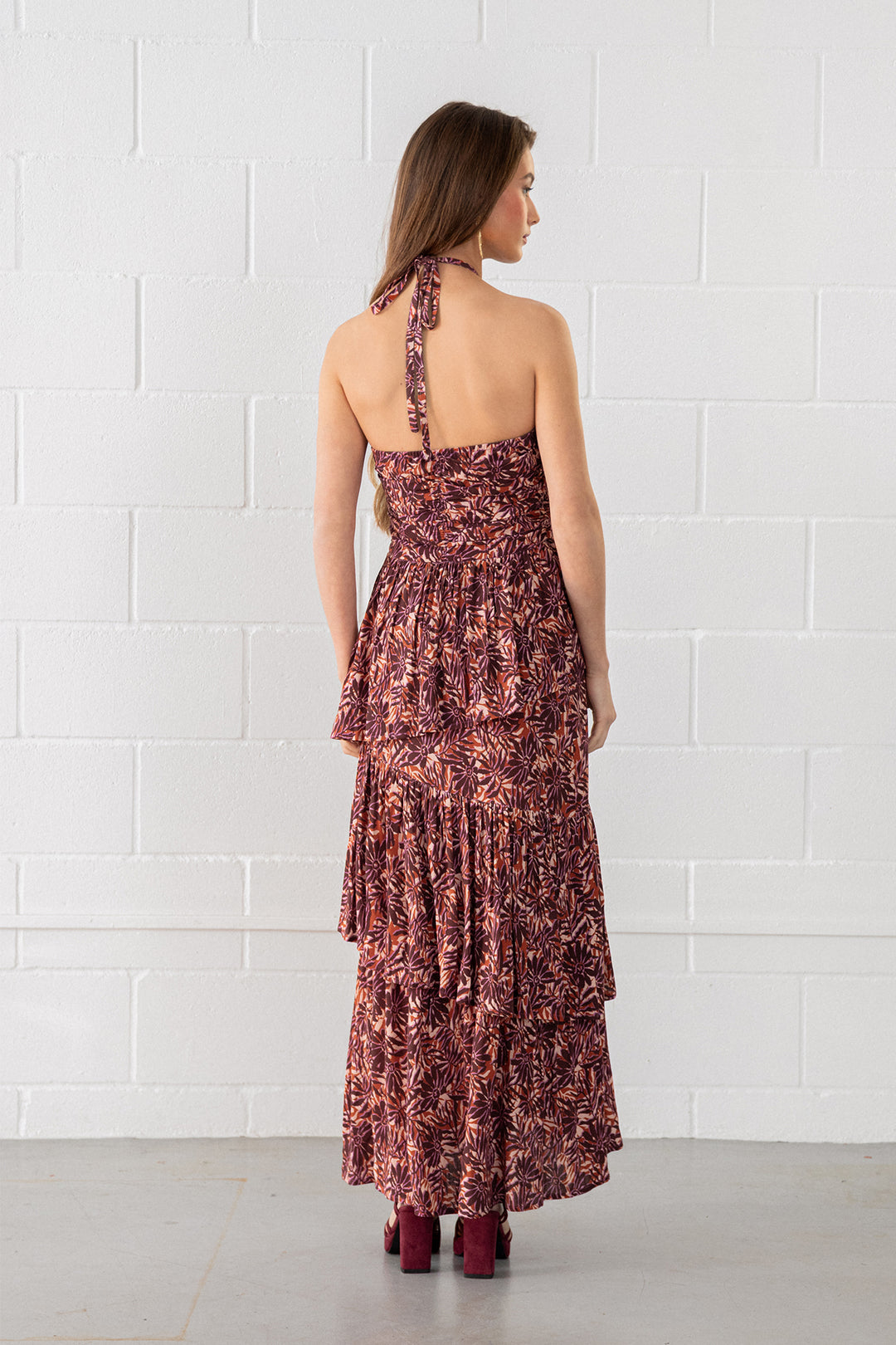 reema ruffle midi dress REEMA RUFFLE MIDI DRESS
