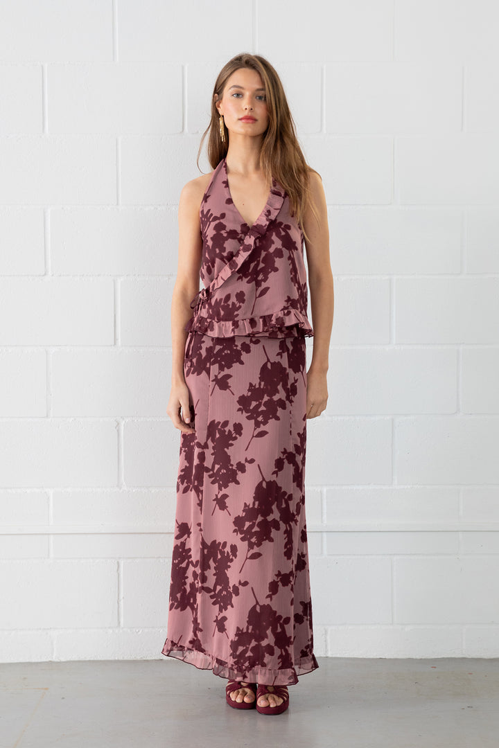 FALDA MIDI VOLANTE SIENA