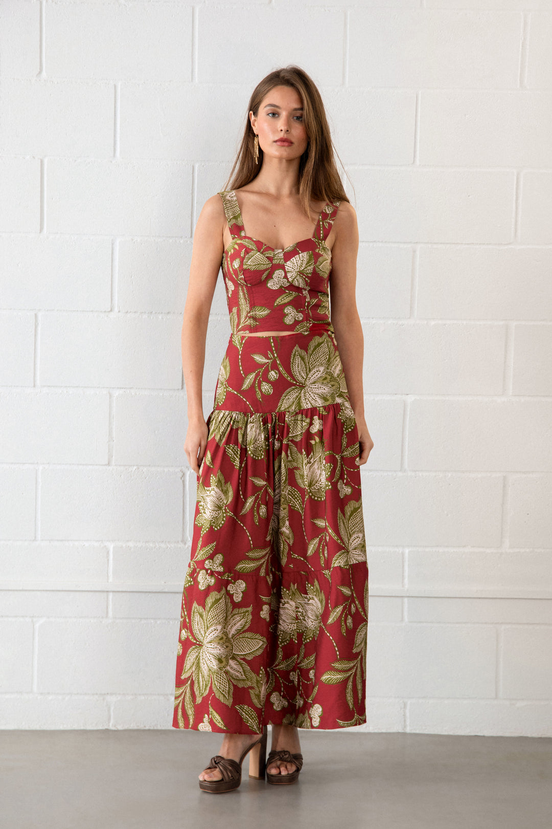 FALDA MIDI FRUNCE CHIARA