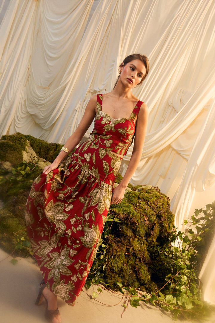 FALDA MIDI FRUNCE CHIARA