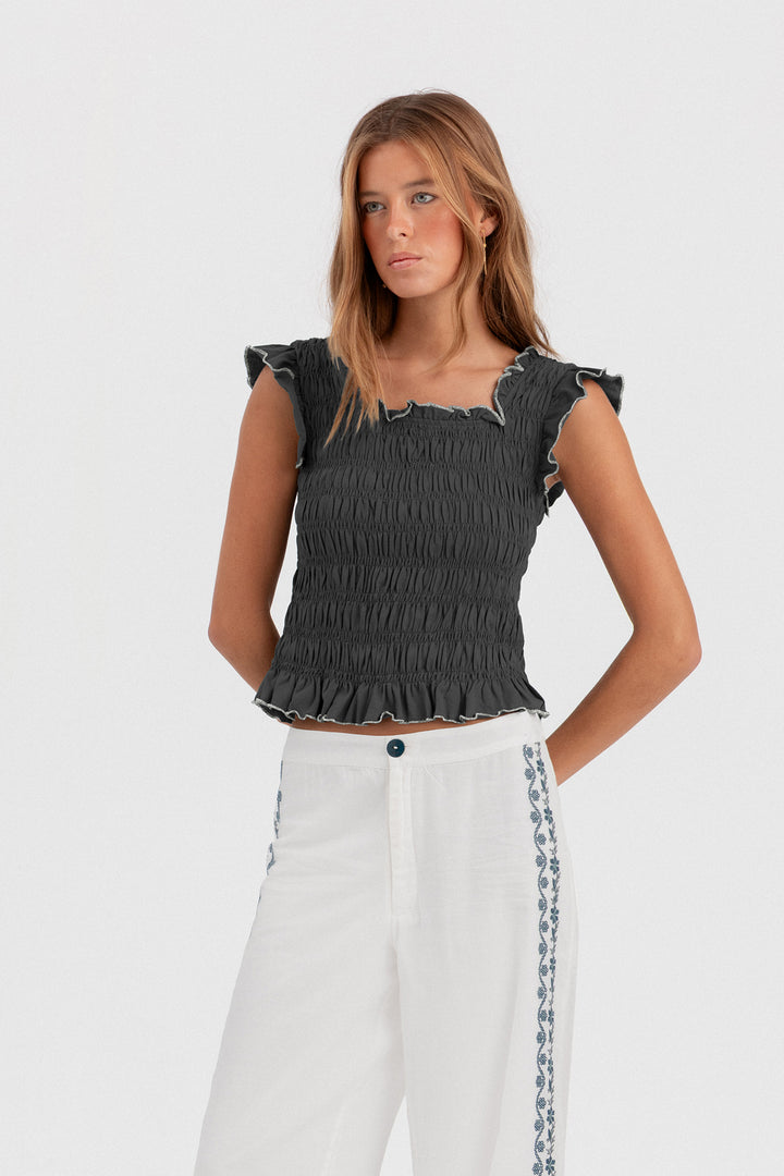 TOP FRUNCE CONTRASTES