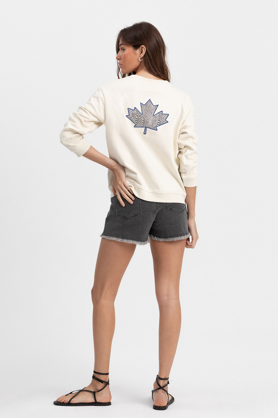 STUDDED YOKE SHORTS