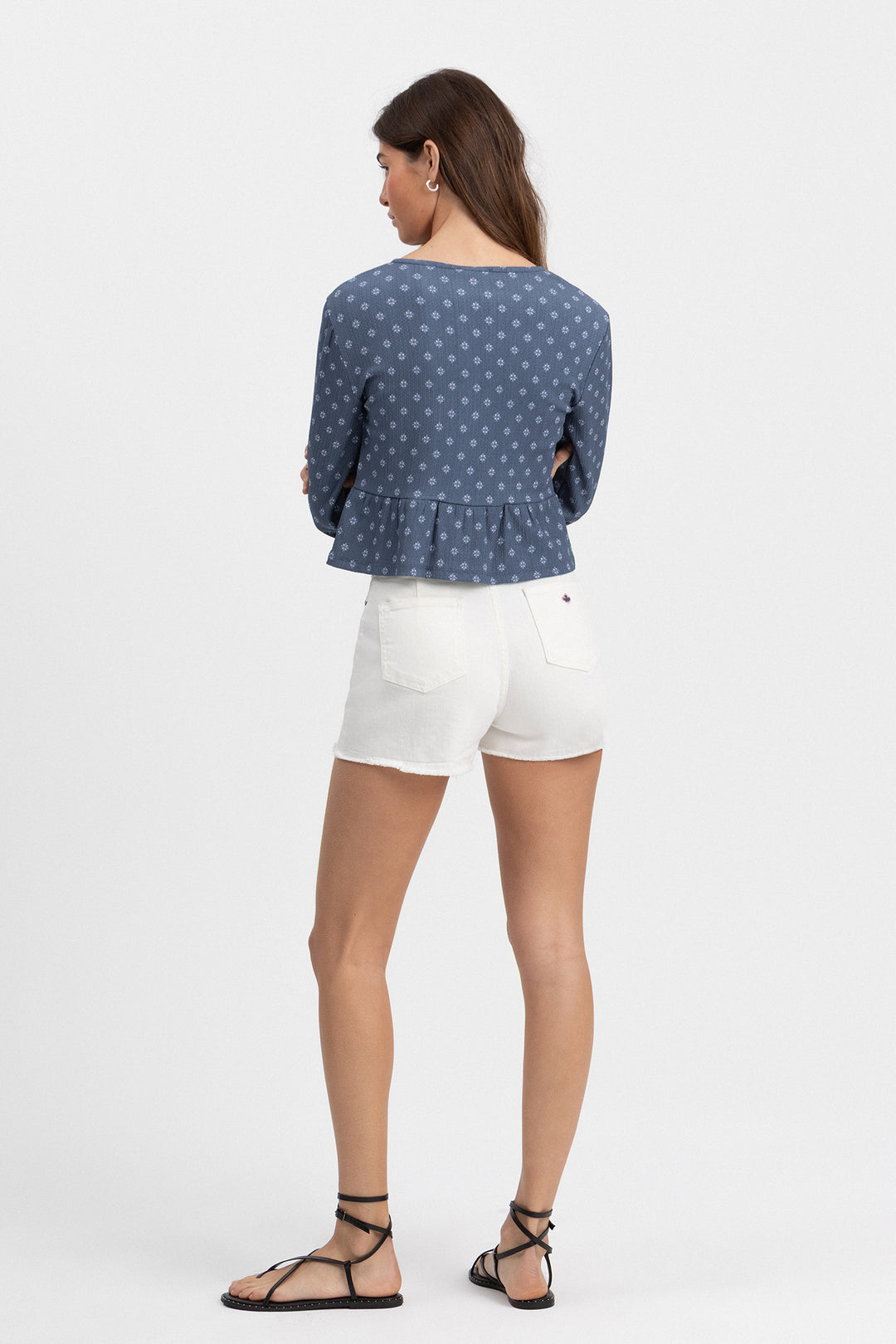 STUDDED YOKE SHORTS