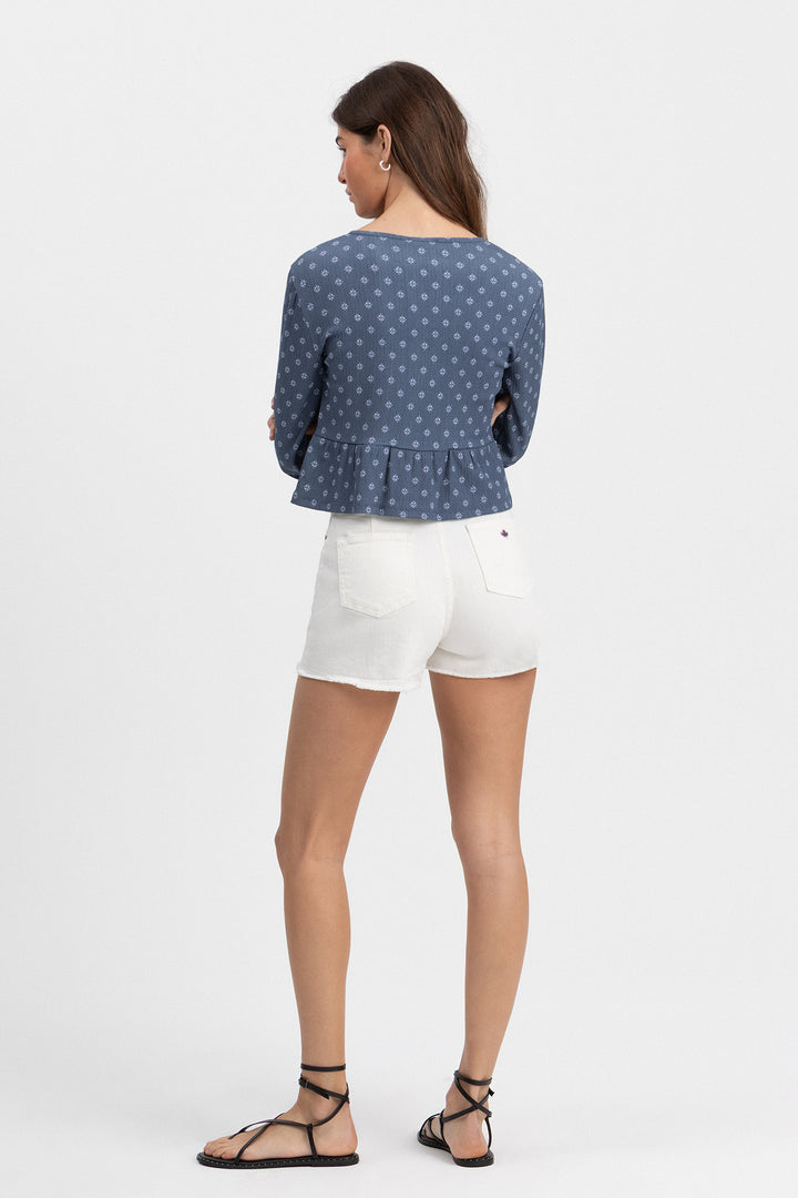 STUDDED YOKE SHORTS