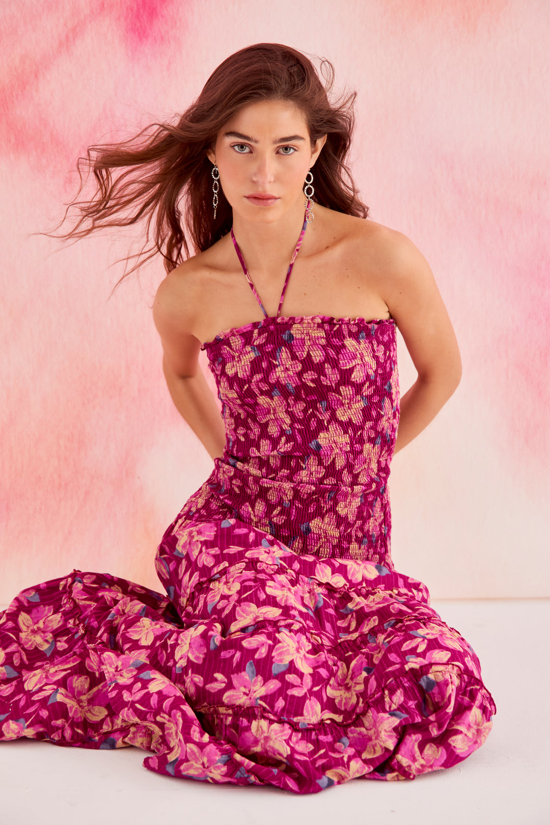 VESTIDO FRUNCIDO ESTAMPADO