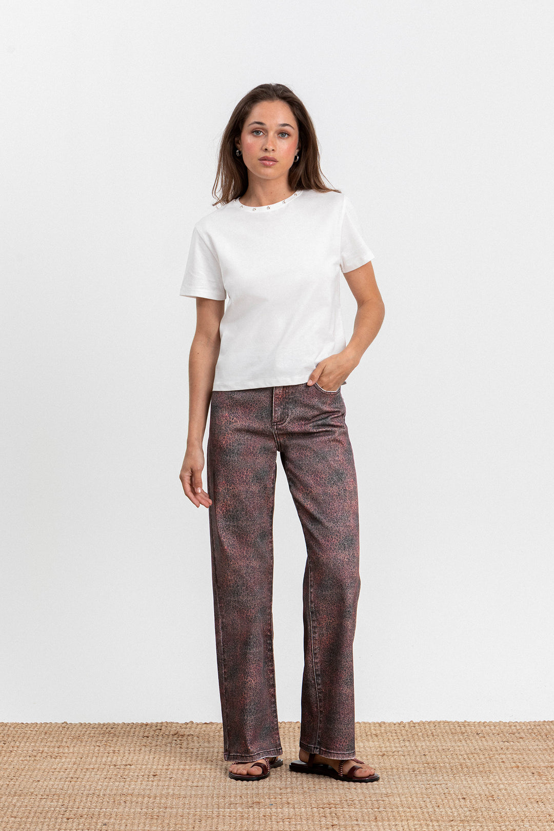 JEANS RELAXED LEOPARDO