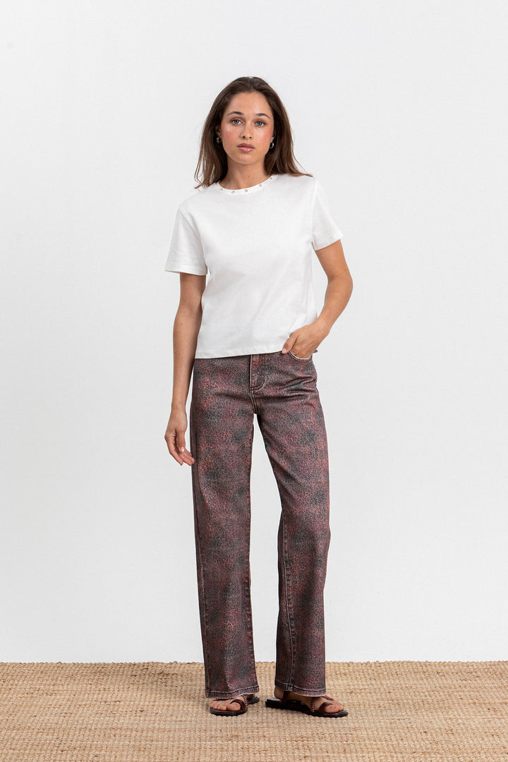 JEANS RELAXED LEOPARDO