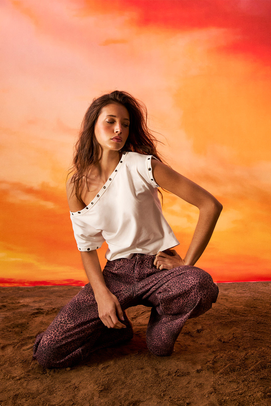 JEANS RELAXED LEOPARDO