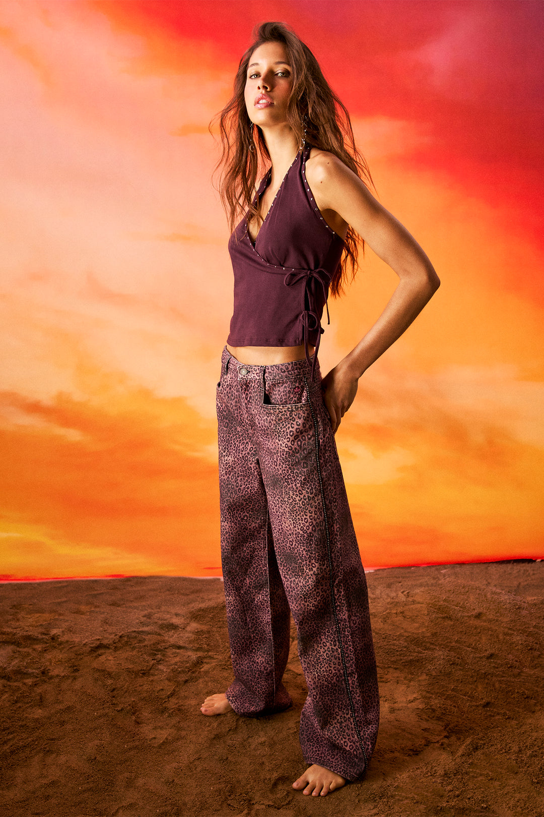 JEANS RELAXED LEOPARDO