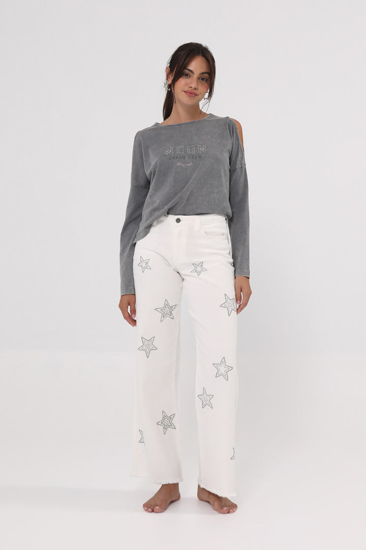 JEANS ESTRELLAS TACHAS