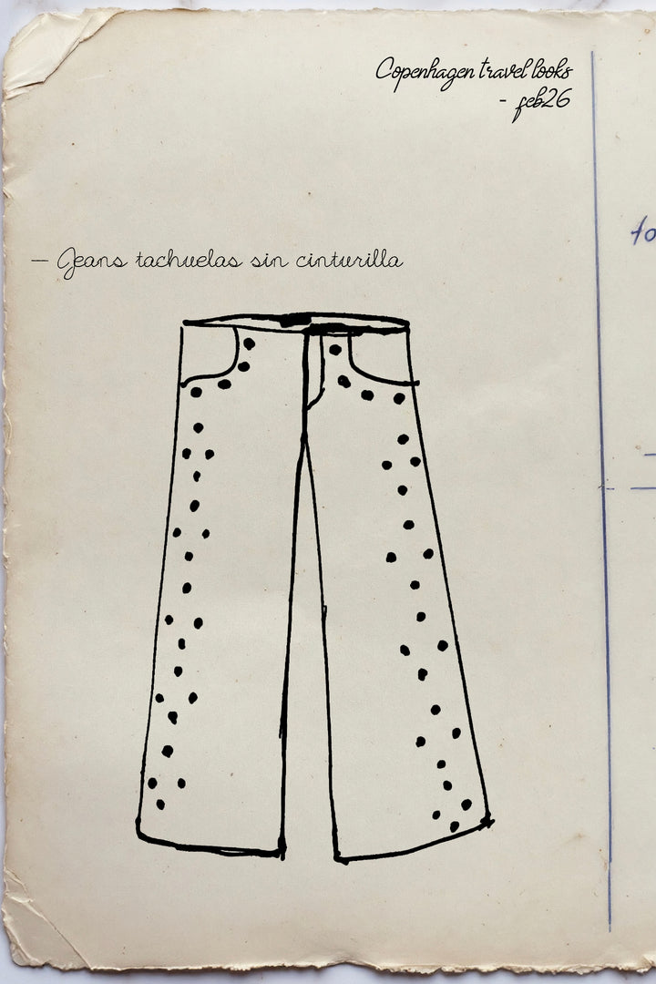 STUDDED JEANS WITHOUT WAISTBAND