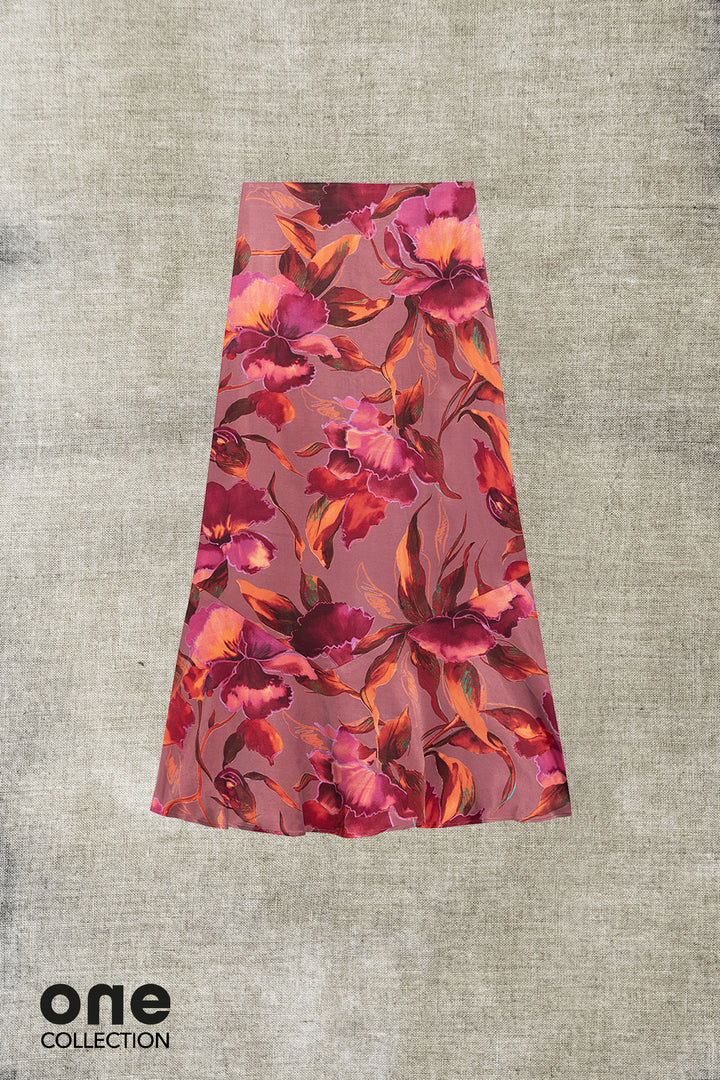 REGINA RUFFLED MIDI SKIRT