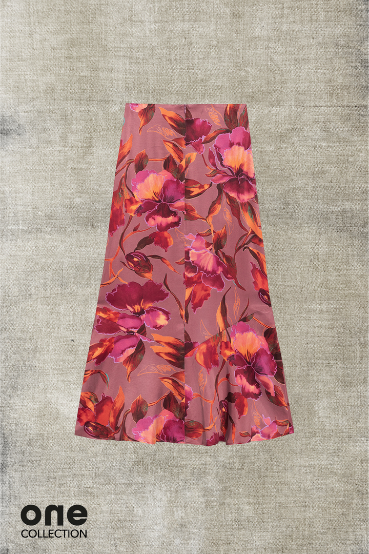 REGINA RUFFLED MIDI SKIRT