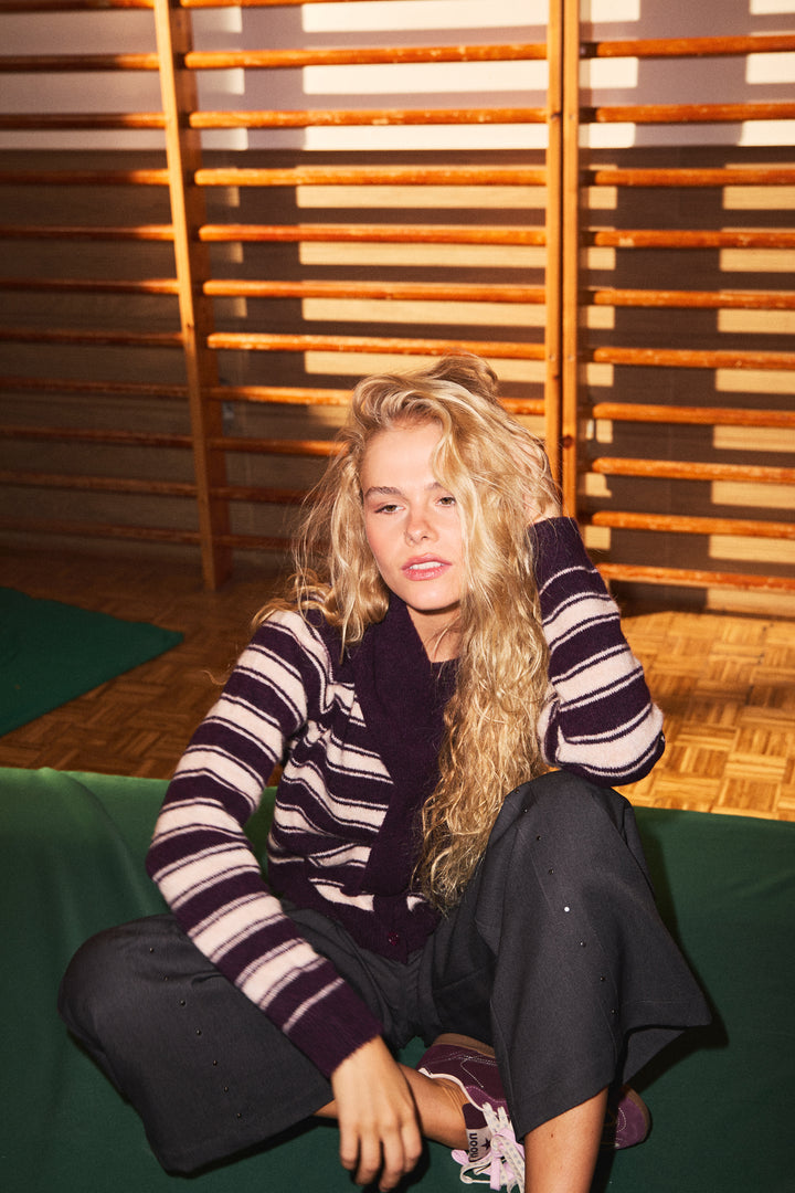 OVERSIZE STRIPED CARDIGAN