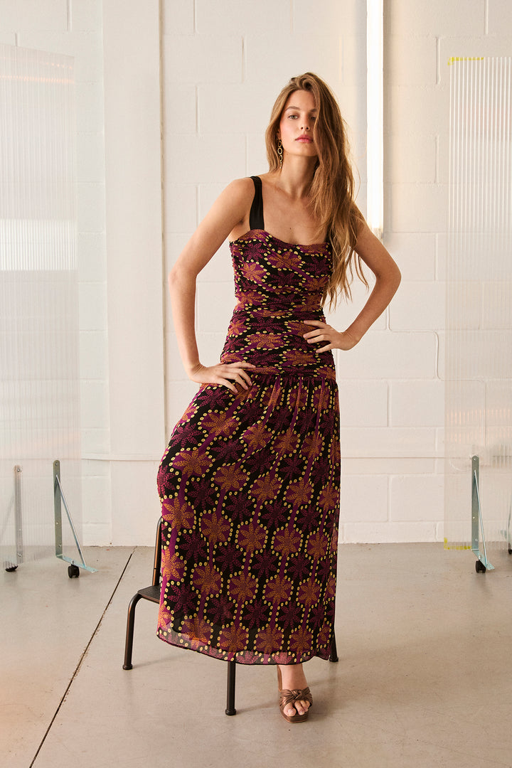 MAURA CUT-OUT MIDI DRESS