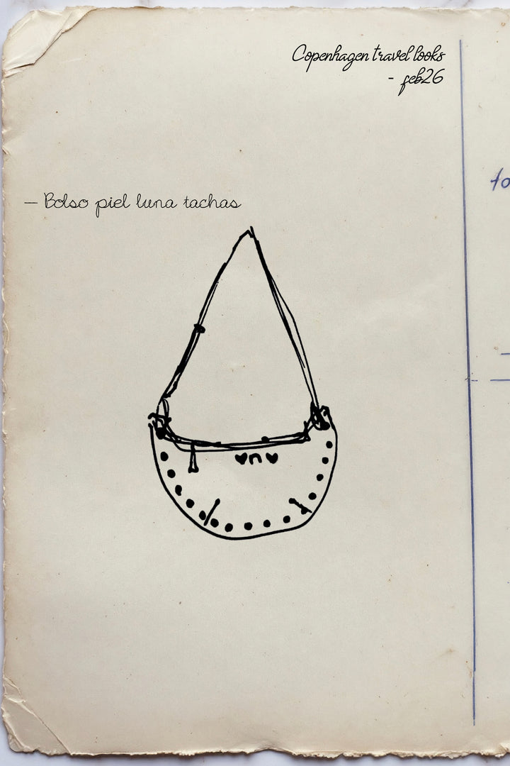 MOON LEATHER BAG WITH STUDS