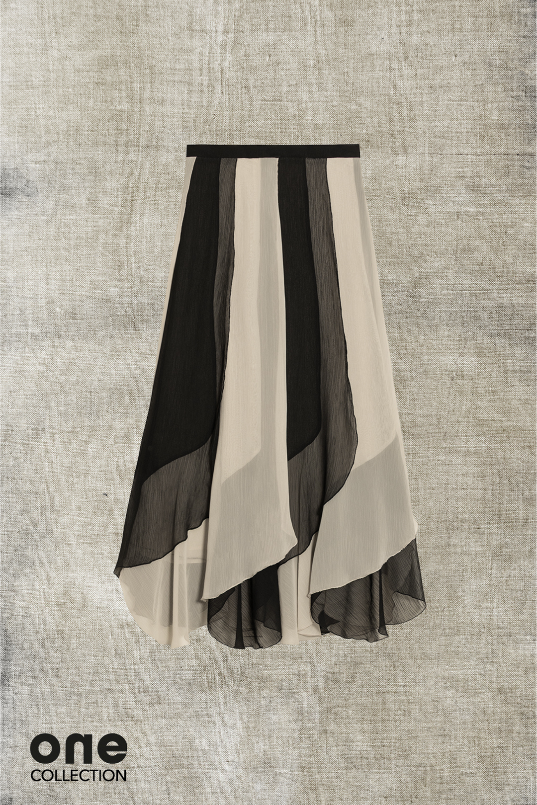 CARLA CONTRAST MIDI SKIRT