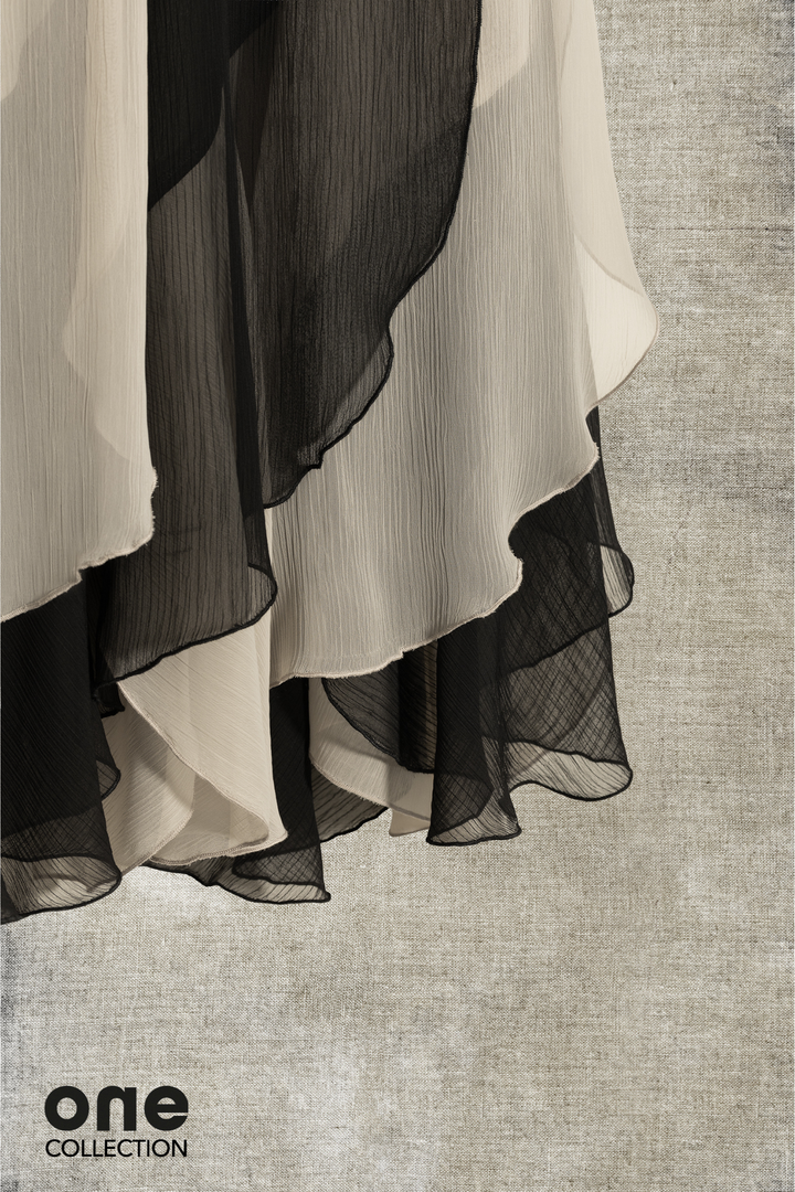 CARLA CONTRAST MIDI SKIRT