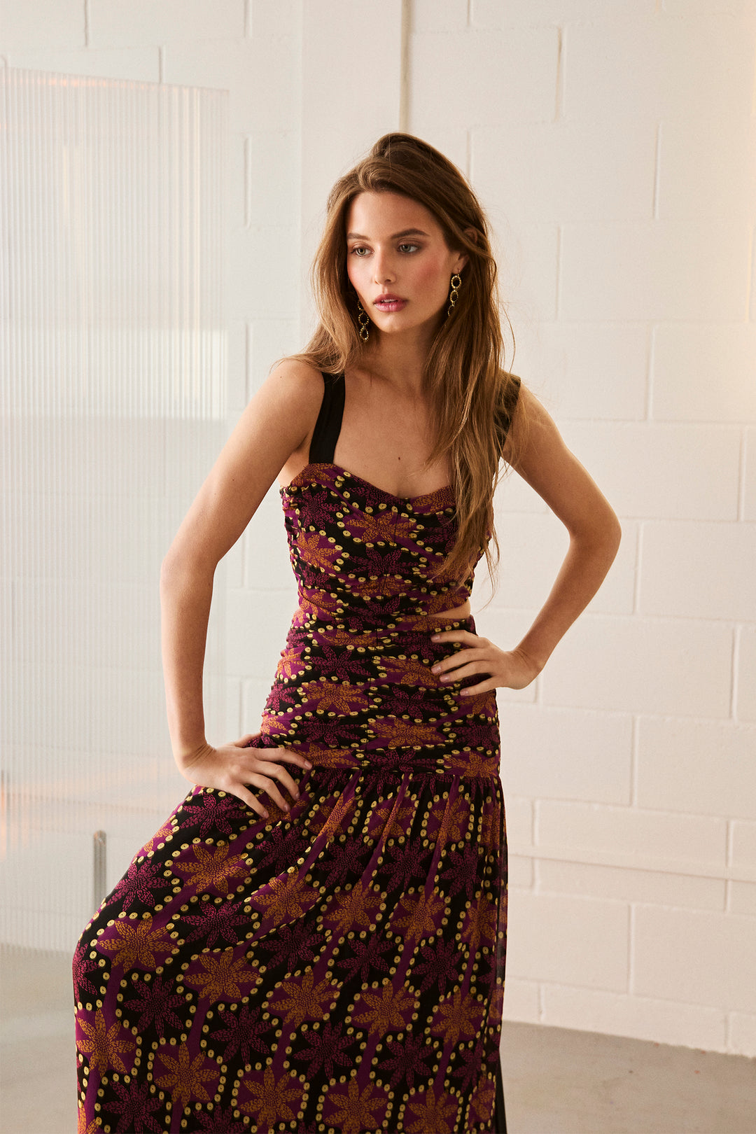 MAURA CUT-OUT MIDI DRESS