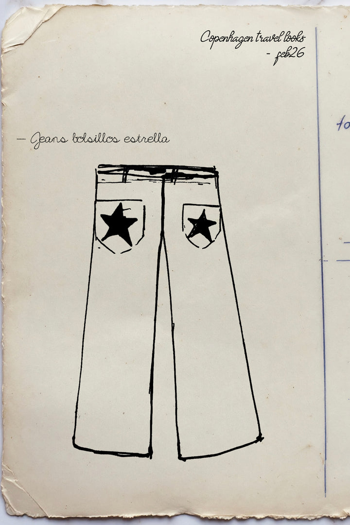 JEANS WITH CONTRAST STAR POCKET