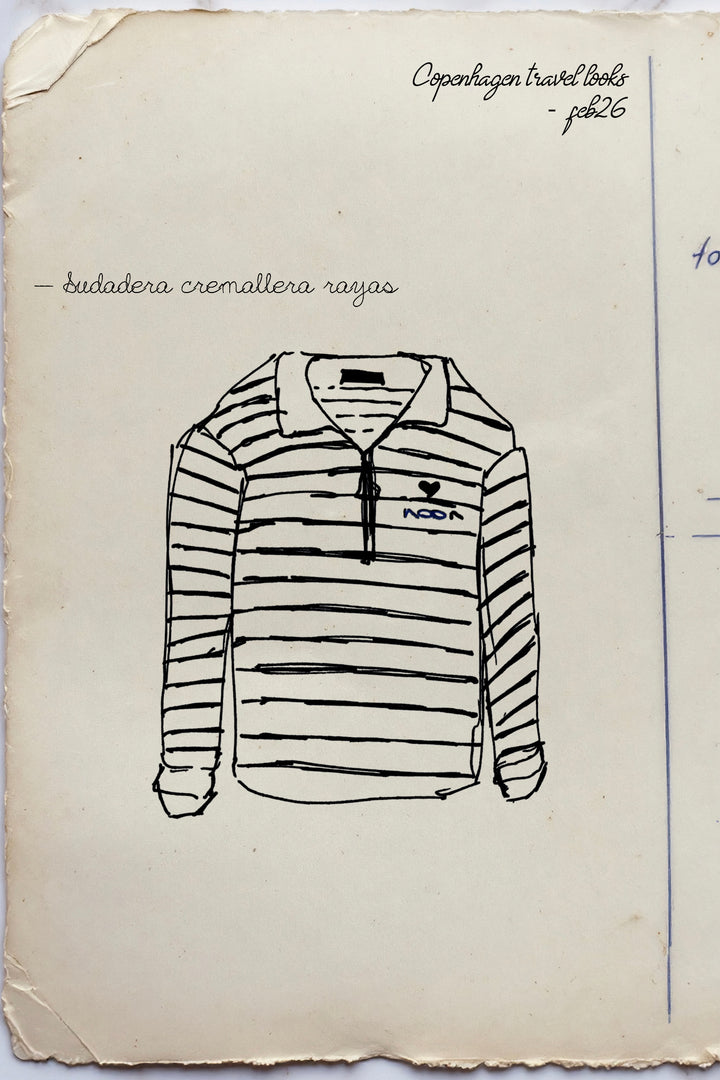 STRIPED ZIP-UP SWEATSHIRT