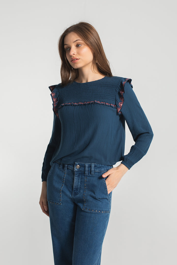 BLUSA CORAL BORDADOS