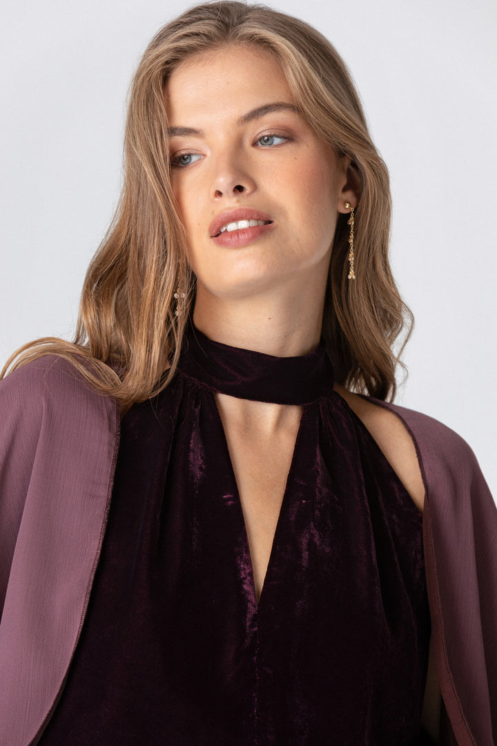 REVERSIBLE CHIFFON BOLERO