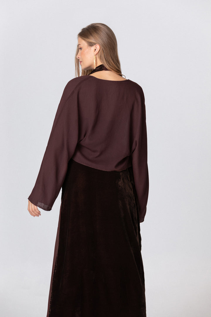 REVERSIBLE CHIFFON BOLERO