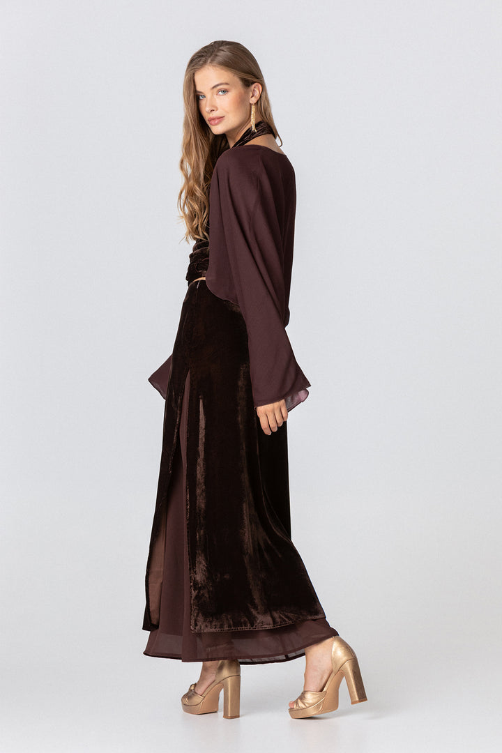 REVERSIBLE CHIFFON BOLERO