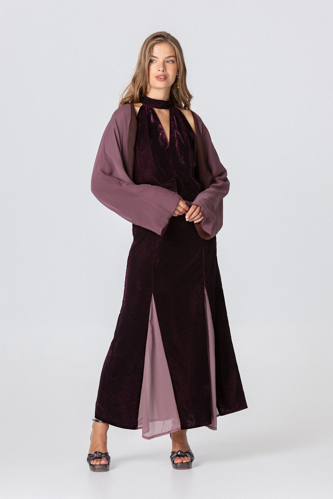 REVERSIBLE CHIFFON BOLERO