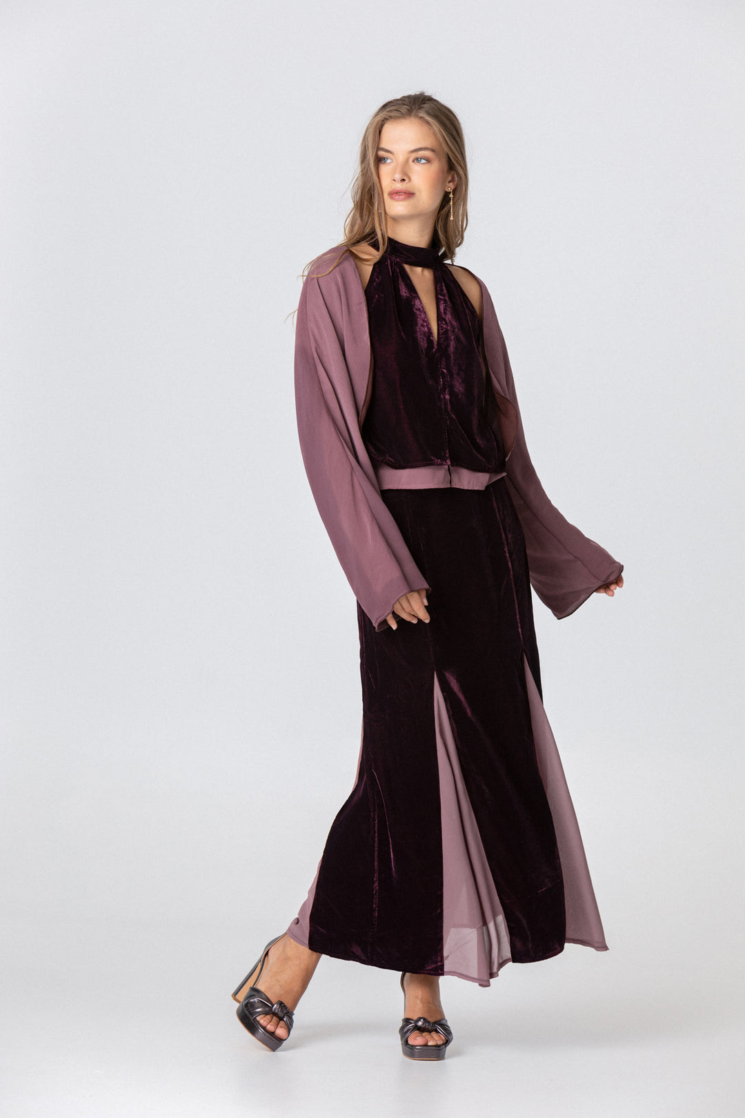 REVERSIBLE CHIFFON BOLERO