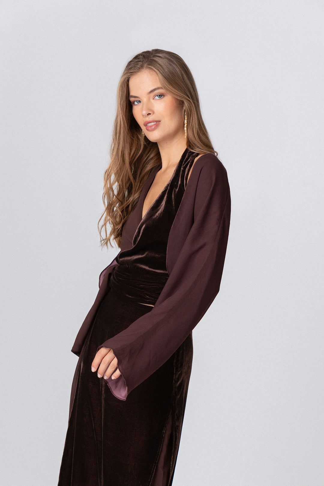 REVERSIBLE CHIFFON BOLERO