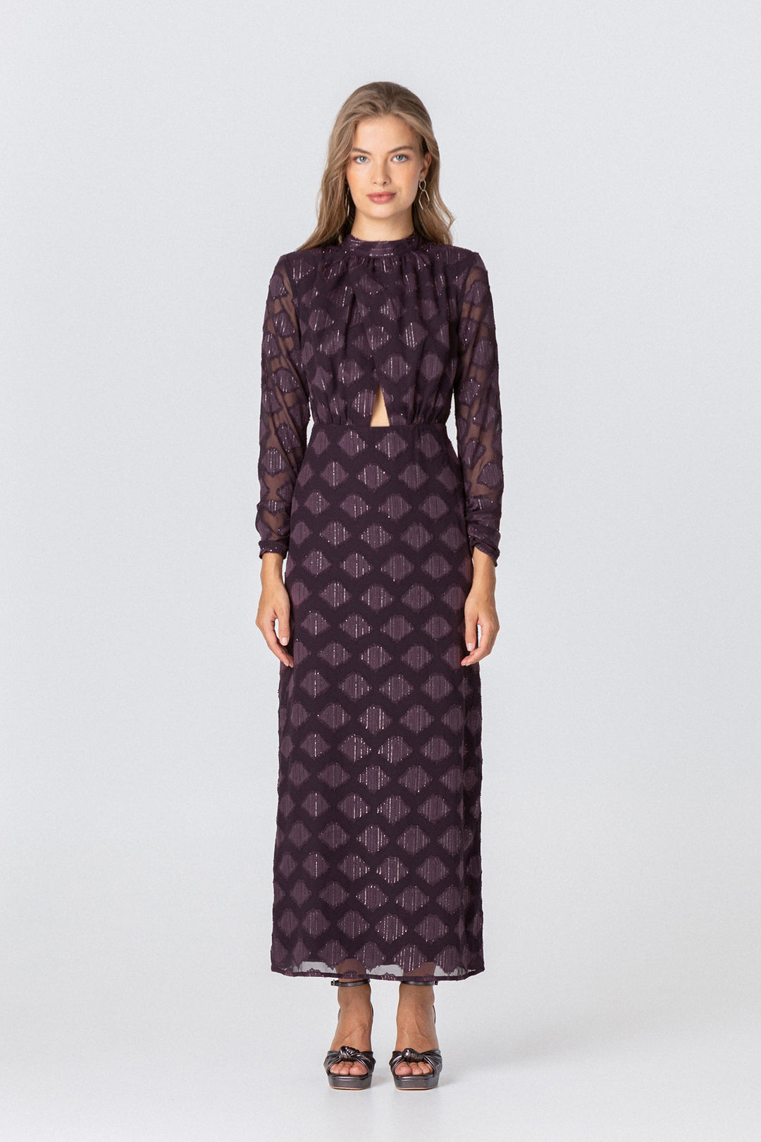 VESTIDO MIDI ABERTURA AMINA