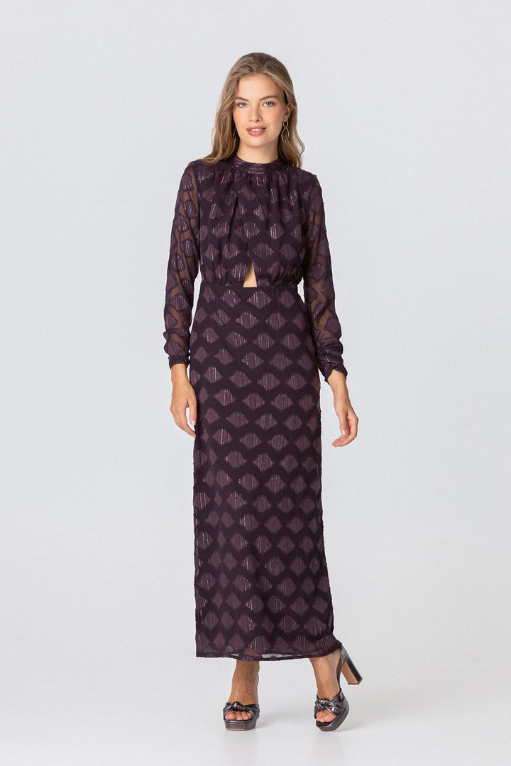 VESTIDO MIDI ABERTURA AMINA